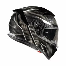 Casco Devil Carbon ST8 — Talla XL, Negro brillo